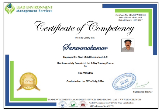 Fire Warden Certificate