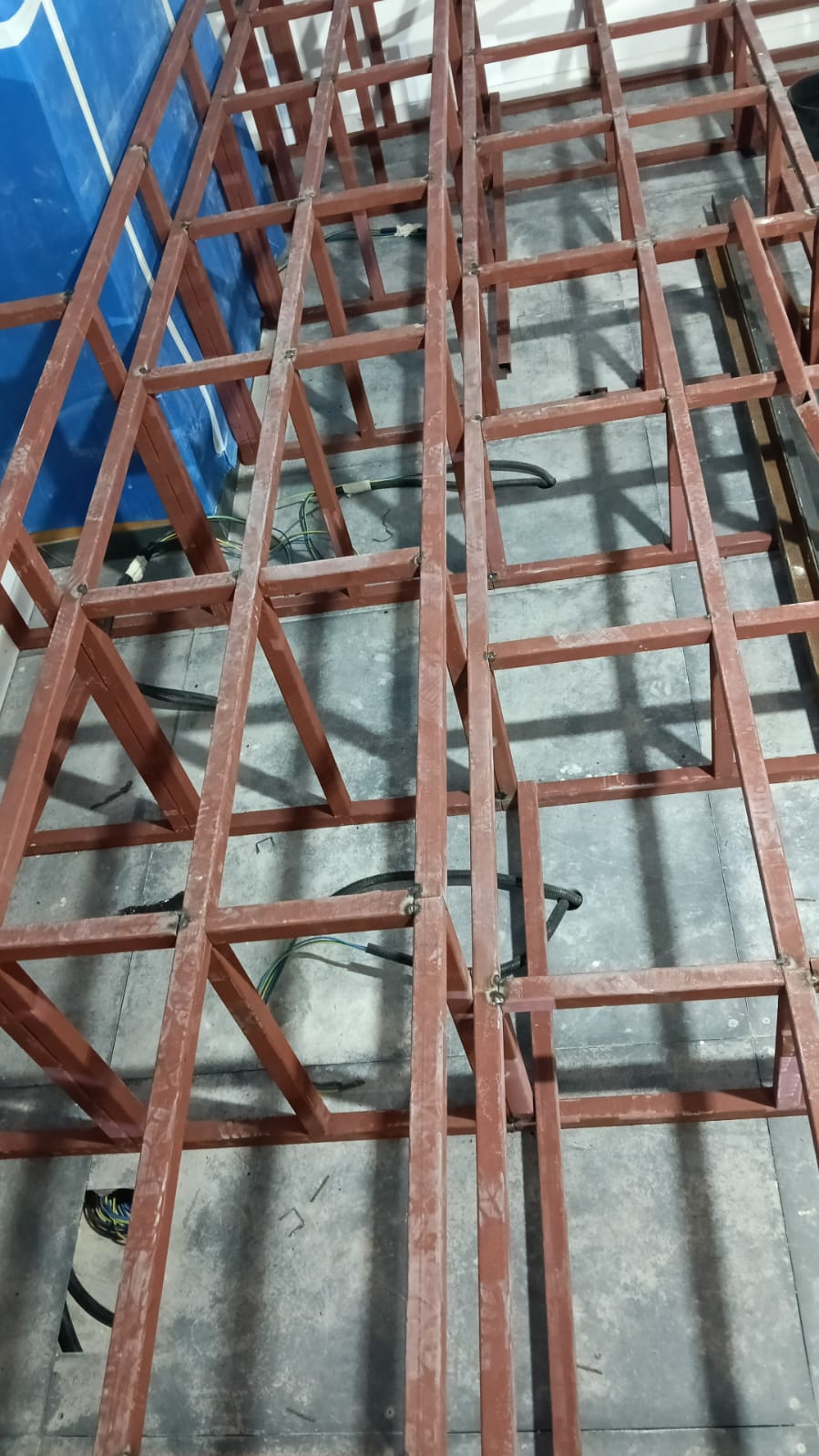 Tiered Seating Supporting Steel Structure