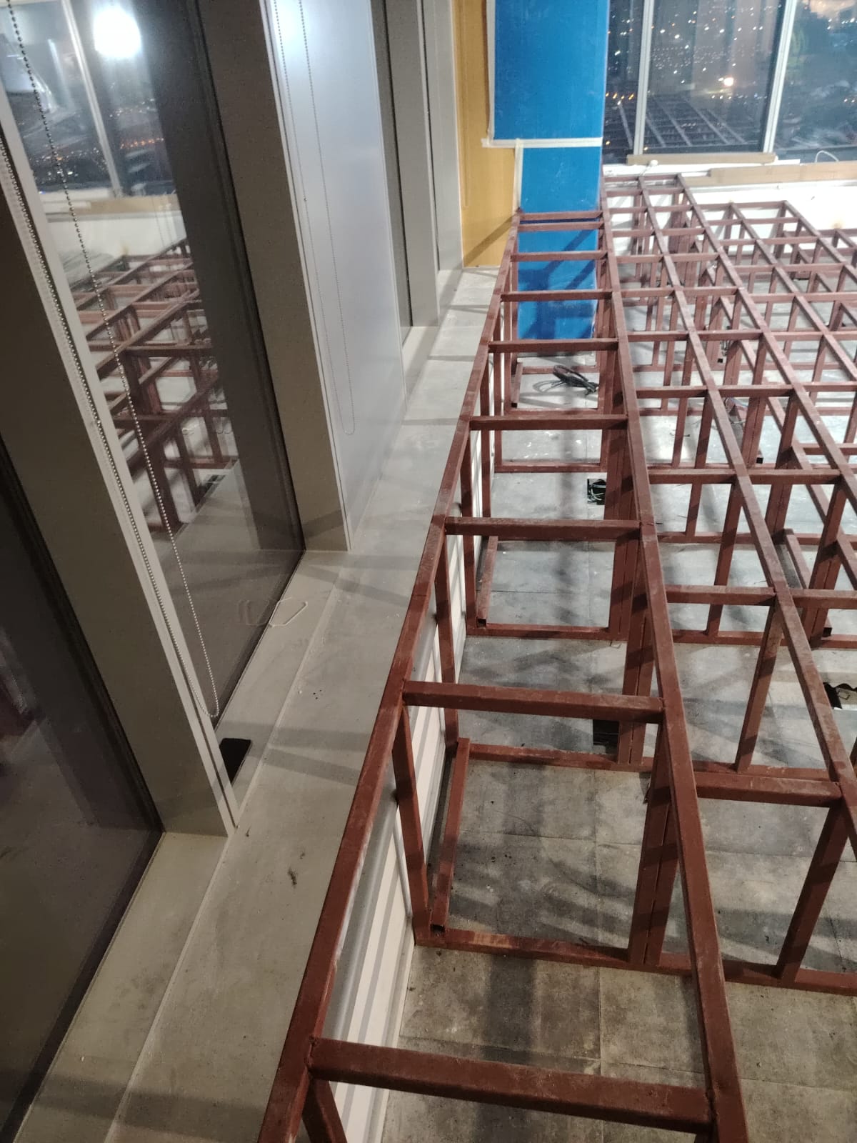 Tiered Seating Supporting Steel Structure