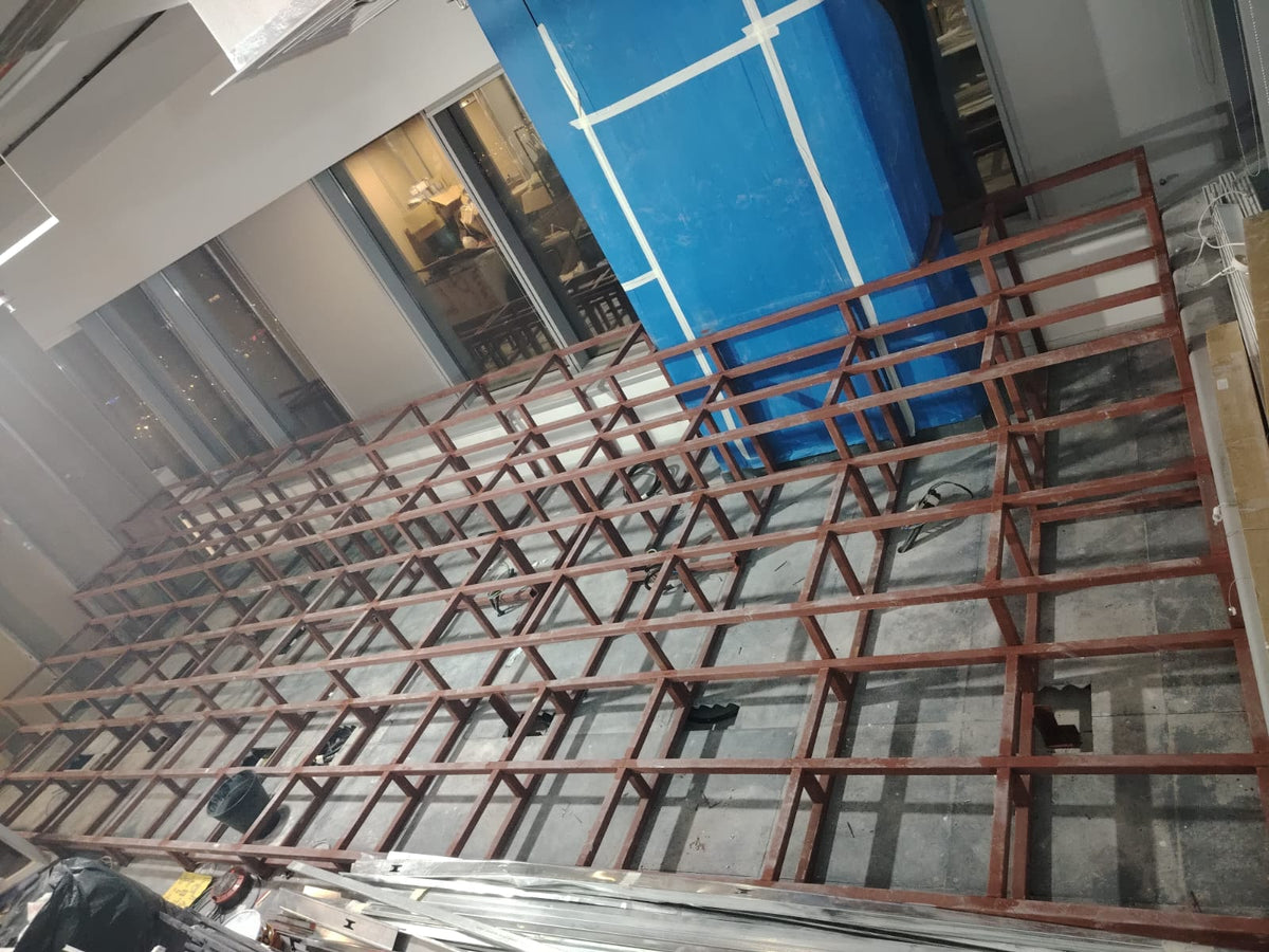 Tiered Seating Supporting Steel Structure