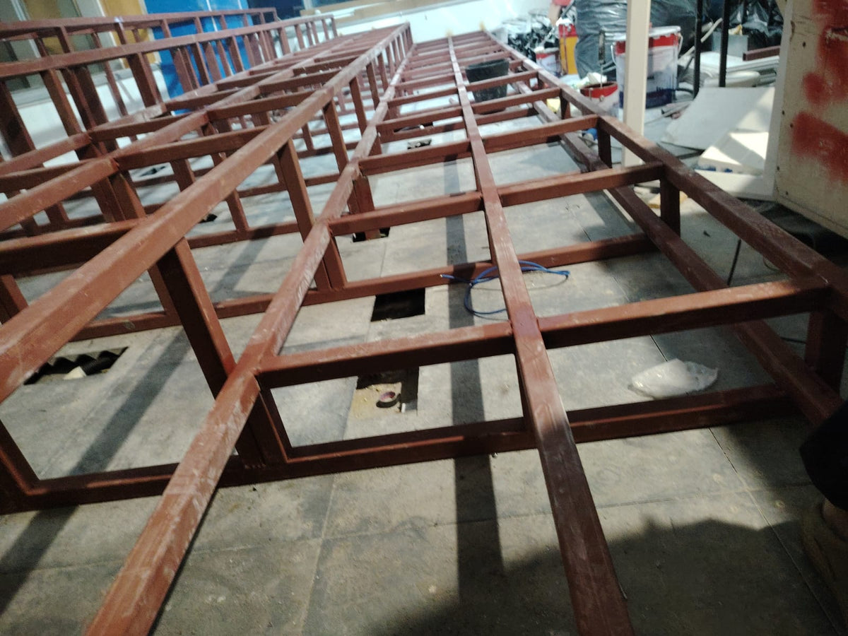 Tiered Seating Supporting Steel Structure