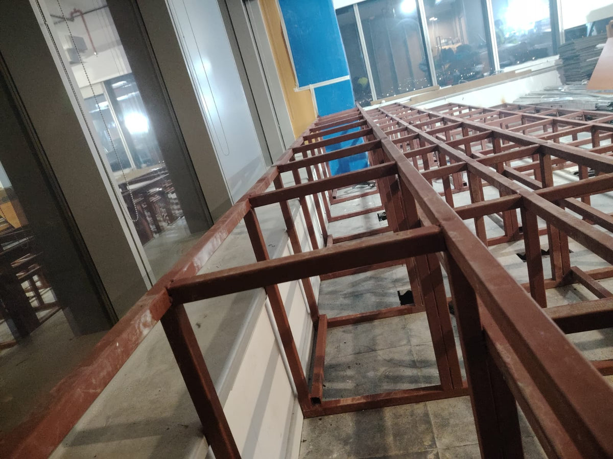Tiered Seating Supporting Steel Structure