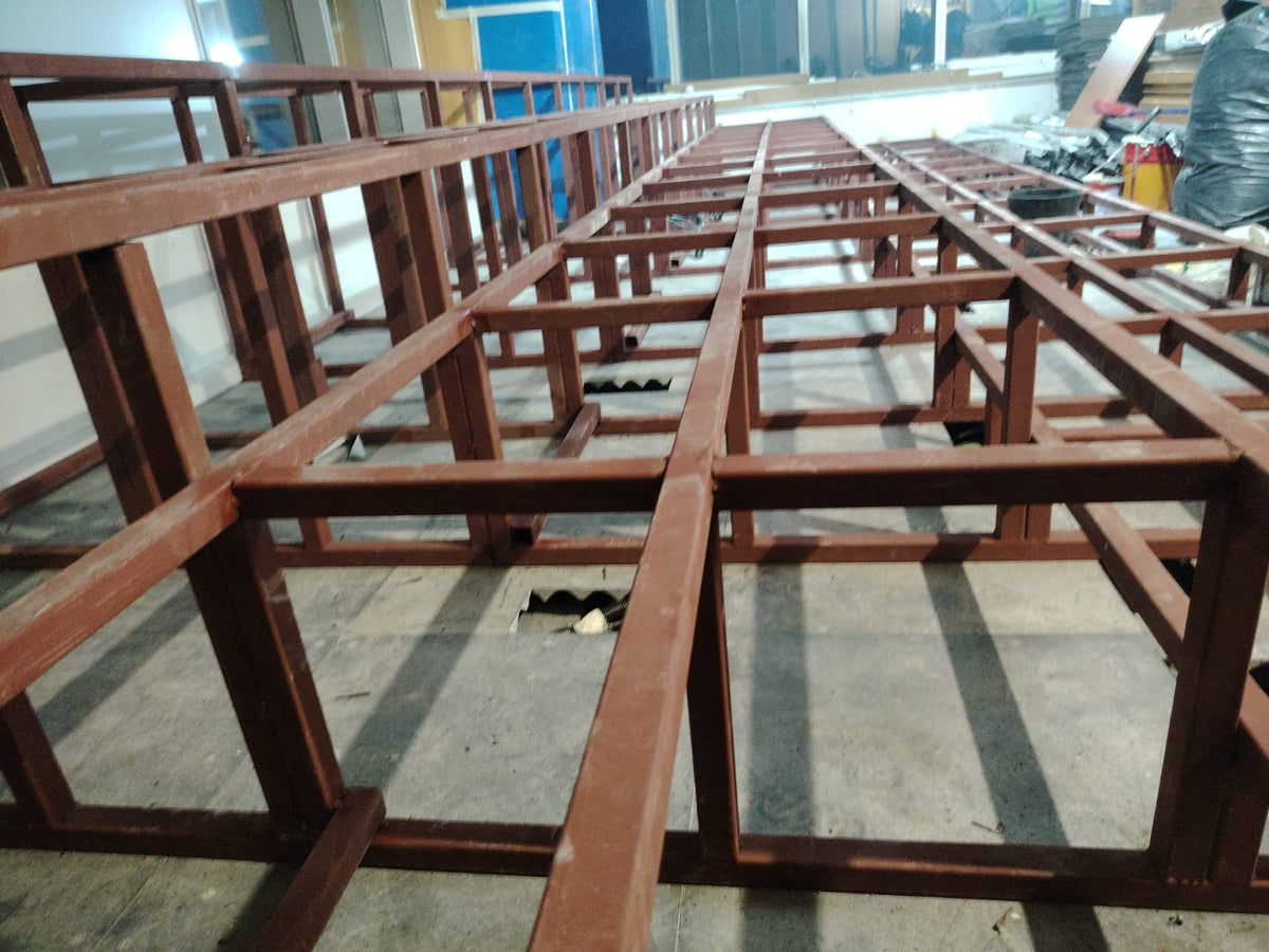 Tiered Seating Supporting Steel Structure