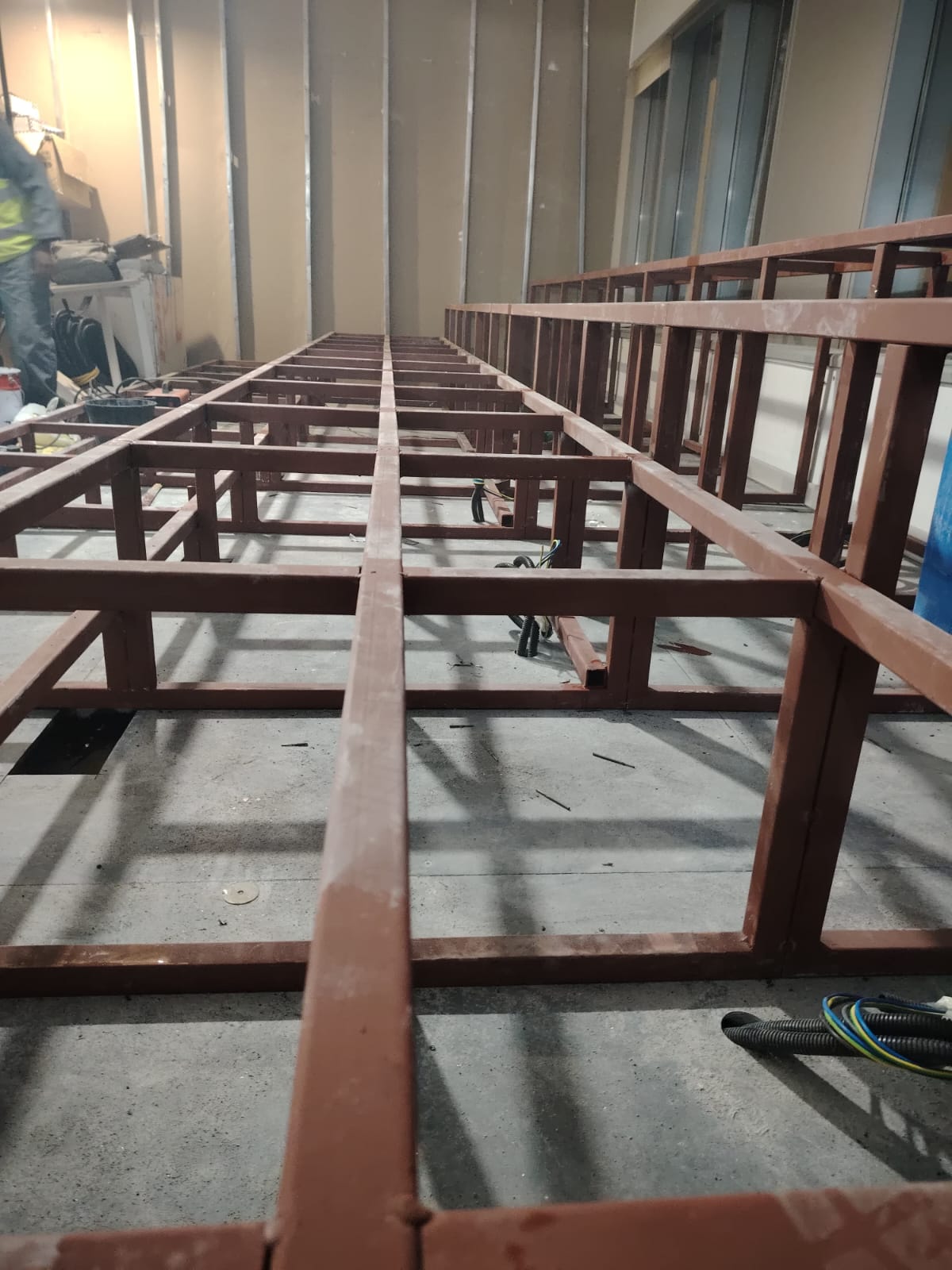 Tiered Seating Supporting Steel Structure