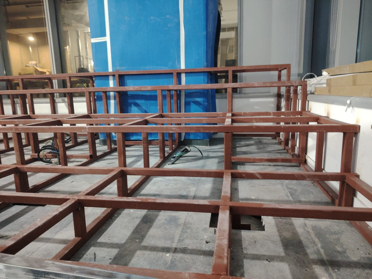 Tiered Seating Supporting Steel Structure