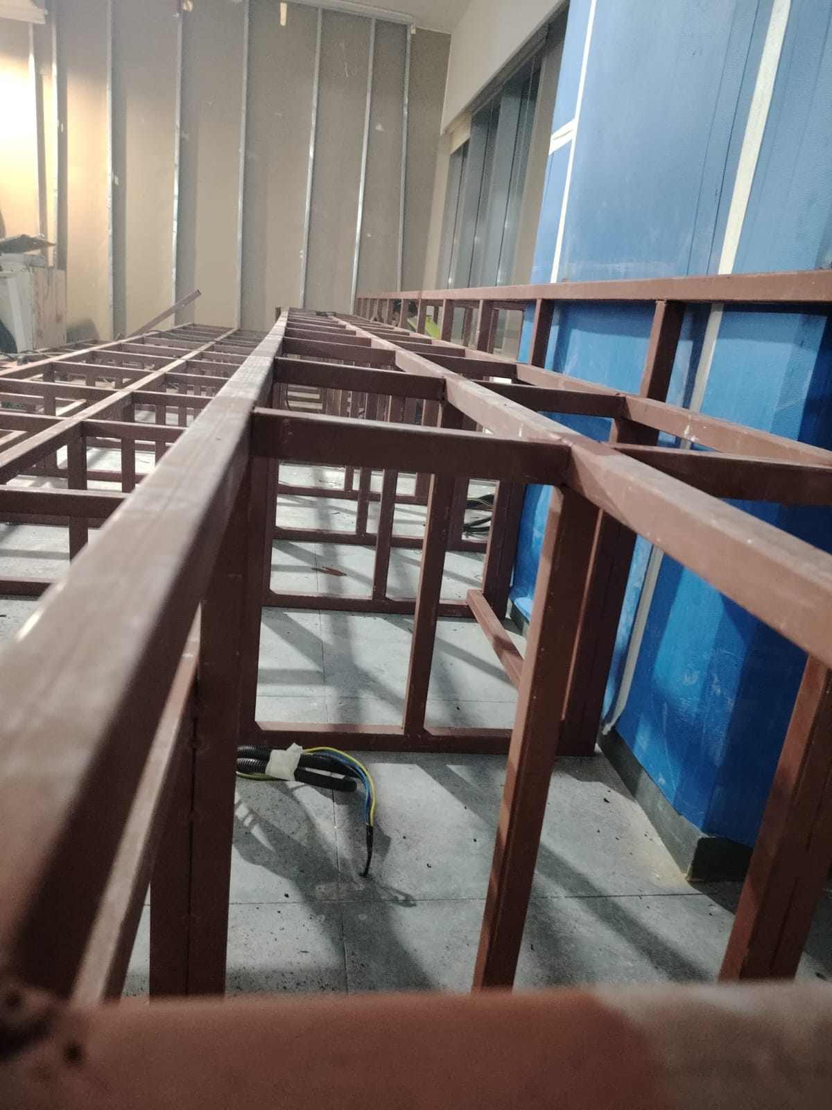 Tiered Seating Supporting Steel Structure