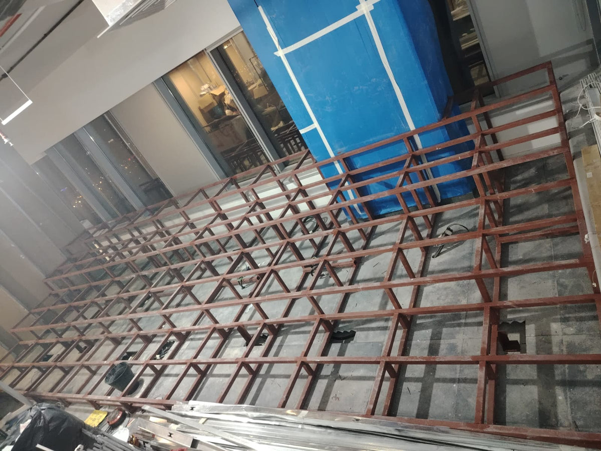 Tiered Seating Supporting Steel Structure