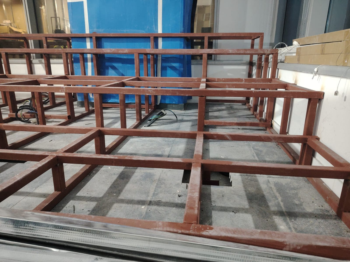 Tiered Seating Supporting Steel Structure