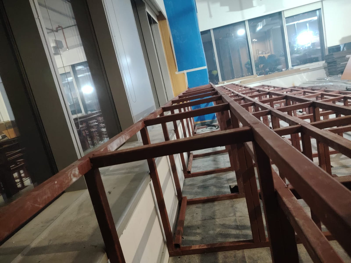 Tiered Seating Supporting Steel Structure
