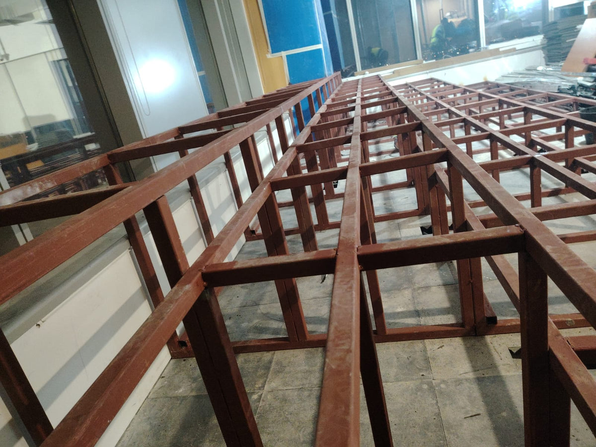 Tiered Seating Supporting Steel Structure