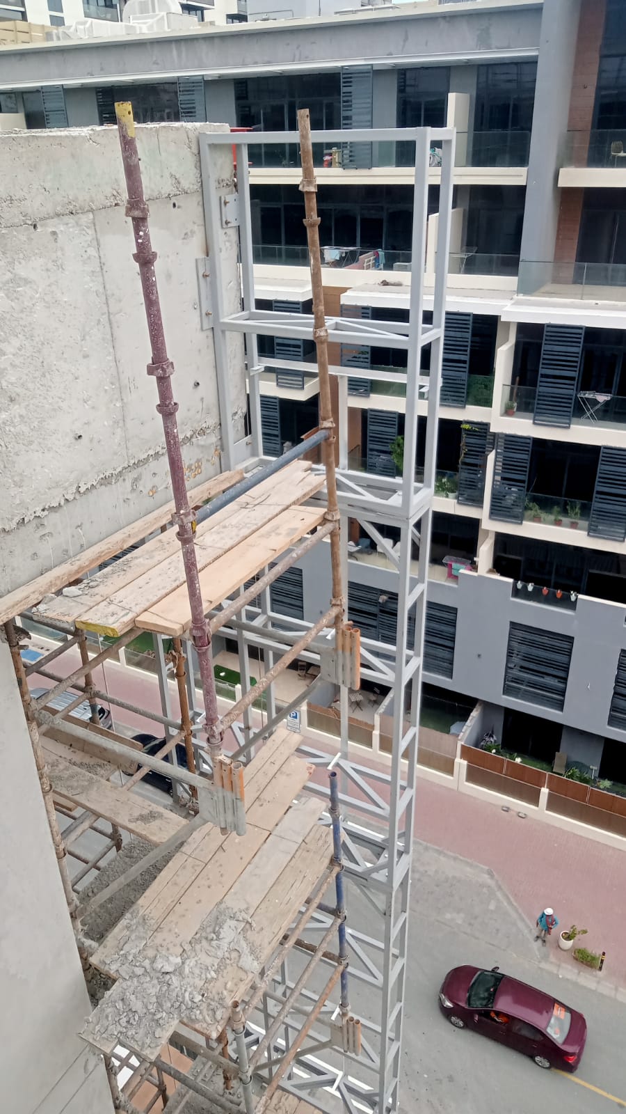 Cladding supporting steel Structure